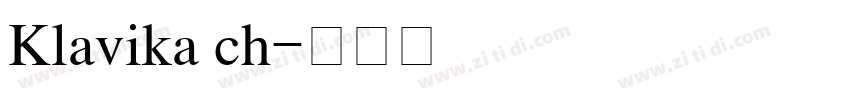 Klavika ch字体转换